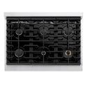 ZLINE 36 in. Paramount Gas Rangetop with 6 Burners and Porcelain Cooktop in DuraSnow® Stainless Steel (SRTS-36)