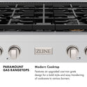 ZLINE 30 in. Paramount Gas Rangetop with 4 Burners and Porcelain Cooktop in Stainless Steel, Open Box-Great Condition