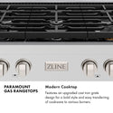 ZLINE 36 in. Paramount Gas Rangetop with 6 Burners and Porcelain Cooktop in Stainless Steel (SRT36)