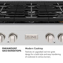 ZLINE 36 in. Paramount Gas Rangetop with 6 Burners and Porcelain Cooktop in Stainless Steel, Open Box-Good Condition