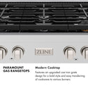 ZLINE 36 in. Paramount Gas Rangetop with 6 Burners and Porcelain Cooktop in Stainless Steel, Open Box-Great Condition