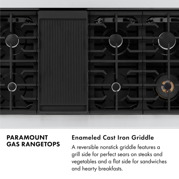 ZLINE 48 in. Paramount Gas Rangetop with 8 Burners and Porcelain Cooktop in Stainless Steel (SRT48)