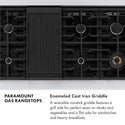 ZLINE 48 in. Paramount Gas Rangetop with 8 Burners and Porcelain Cooktop in Stainless Steel, Open Box-Good Condition
