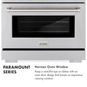 ZLINE 36 in. 5.2 cu. ft. Paramount Dual Fuel Range with 6 Burner Gas Cooktop and Electric Convection Oven in Stainless Steel, Open Box-Great Condition