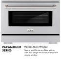 ZLINE 30 in. 4.2 cu. ft. Paramount Dual Fuel Range with 4 Burner DuoPro™ Cooktop and Electric Convection Oven in Satin Stainless Steel with White Matte Door (PSDRS-WM-30)