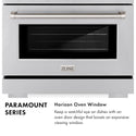 ZLINE 36 in. 5.2 cu. ft. Paramount Dual Fuel Range with 6 Burner Gas Cooktop and Electric Convection Oven in Stainless Steel, Open Box-Good Condition