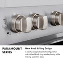 ZLINE 48 in. 6.7 cu. ft. Paramount Gas Range with 8 Burner DuoPro™ Cooktop and Dual Ovens with White Matte Doors (PSGR-WM-48)