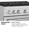 ZLINE 30 in. 4.2 cu. ft. Paramount Dual Fuel Range with 4 Burner DuoPro™ Cooktop and Electric Convection Oven with Black Matte Door (PSDR-BLM-30)