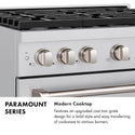 ZLINE 48 in. 6.7 cu. ft. Paramount Double Oven Dual Fuel Range with 8 Burner Gas Cooktop in Stainless Steel, Open Box-Good Condition