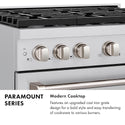 ZLINE 48 in. 6.7 cu. ft. Paramount Double Oven Gas Range with 8 Burner Cooktop in Stainless Steel, Open Box-Good Condition