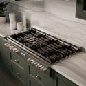 ZLINE 48 in. Paramount Gas Rangetop with 8 Burners and Porcelain Cooktop in Stainless Steel, Open Box-Good Condition