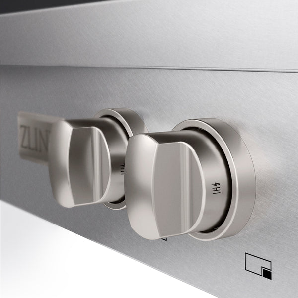 ZLINE 30 in. Paramount Gas Rangetop with 4 Brass Burners and Porcelain Cooktop in Satin Stainless Steel (SRTS-BR-30)