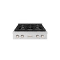 ZLINE 30 in. Paramount Gas Rangetop with 4 Burners and Porcelain Cooktop in Satin Stainless Steel (SRTS-30)