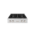 ZLINE 30 in. Paramount Gas Rangetop with 4 Burners and Porcelain Cooktop in Satin Stainless Steel, Open Box-Great Condition