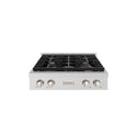 ZLINE 30 in. Paramount Gas Rangetop with 4 Burners and Porcelain Cooktop in Satin Stainless Steel, Open Box-Good Condition