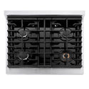ZLINE 30 in. Paramount Gas Rangetop with 4 Burners and Porcelain Cooktop in Satin Stainless Steel, Open Box-Great Condition