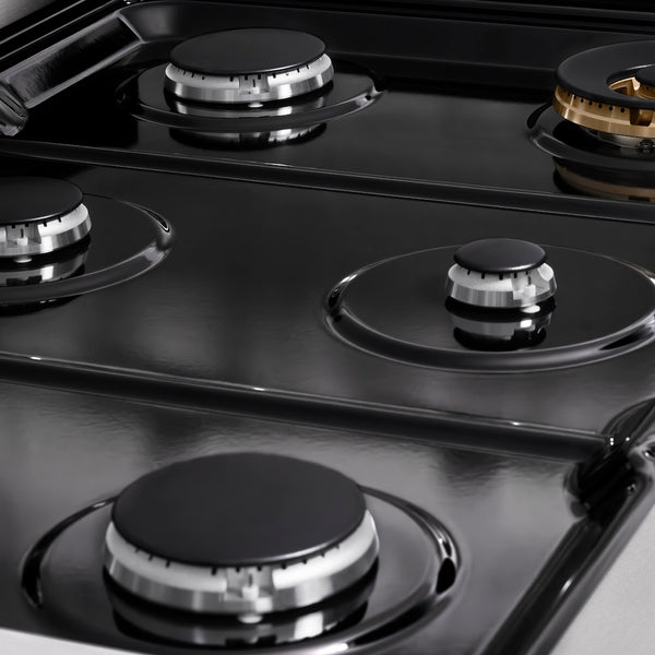 ZLINE 36 in. Paramount Gas Rangetop with 6 Burners and Porcelain Cooktop in Satin Stainless Steel, Open Box-Great Condition