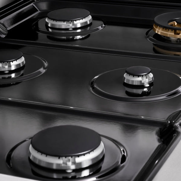 ZLINE 36 in. Paramount Gas Rangetop with 6 Burners and Porcelain Cooktop in Satin Stainless Steel, Open Box-Good Condition