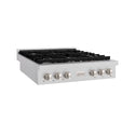 ZLINE 36 in. Paramount Gas Rangetop with 6 Burners and Porcelain Cooktop in Satin Stainless Steel, Open Box-Great Condition