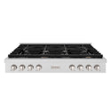 ZLINE 48 in. Paramount Gas Rangetop with 8 Burners and Porcelain Cooktop in Satin Stainless Steel, Open Box-Good Condition