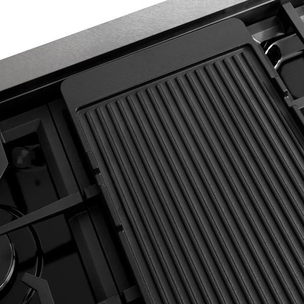 ZLINE 48 in. Paramount Gas Rangetop with 8 Burners and Porcelain Cooktop in Satin Stainless Steel (SRTS-48)