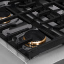 ZLINE 30 in. Autograph Edition Paramount Gas Rangetop with 4 Burners and Porcelain Cooktop in Satin Stainless Steel with Polished Gold Accents (SRTSZ-30-G)