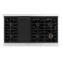 ZLINE 48 in. Autograph Edition Paramount Gas Rangetop with 8 Burners and Porcelain Cooktop in Satin Stainless Steel with Champagne Bronze Accents, Open Box-Great Condition