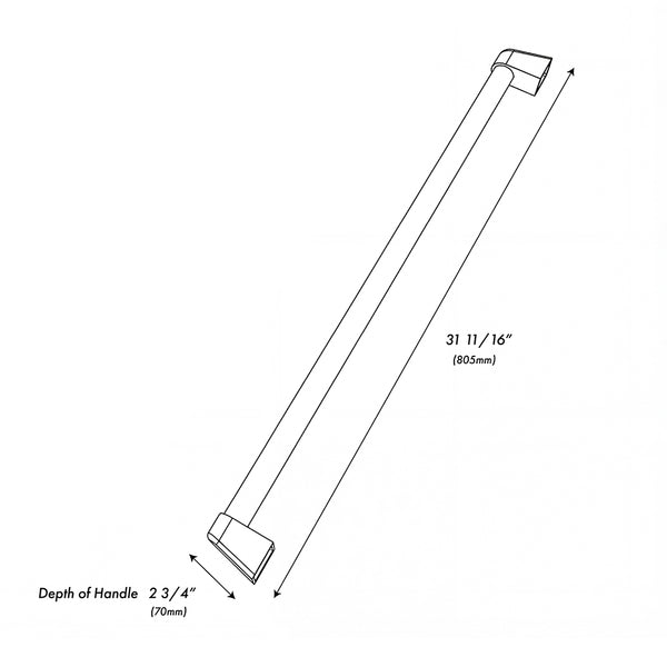 ZLINE 36 in. Helix Handle (Set of 1) for Paramount and Select Ranges in Stainless Steel (SGZ-054-K-ST)