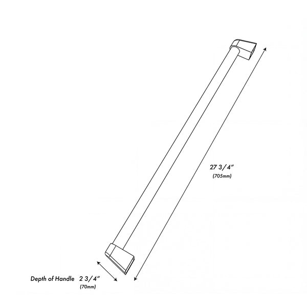 ZLINE 30 in. Helix Handle (Set of 1) for Paramount and Select Ranges in Stainless Steel (SGZ-054B-K-ST)
