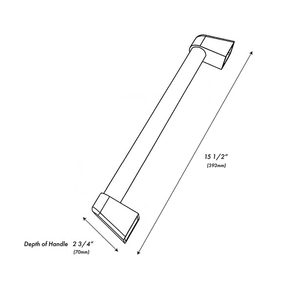 ZLINE 18 in. Helix Handle (Set of 1) for Paramount and Select Ranges in Black Stainless Steel (SGZ-054C-K-BS)