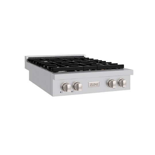 ZLINE 30 in. Paramount Gas Rangetop with 4 Burners and Porcelain Cooktop in Stainless Steel, Open Box-Good Condition