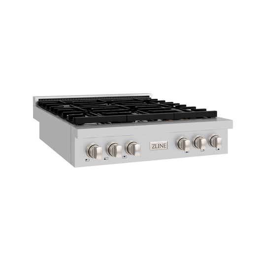 ZLINE 36 in. Paramount Gas Rangetop with 6 Burners and Porcelain Cooktop in Stainless Steel, Open Box-Great Condition