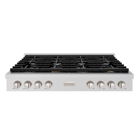 ZLINE 48 in. Paramount Gas Rangetop with 8 Burners and Porcelain Cooktop in Stainless Steel (SRT48)