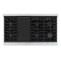 ZLINE 48 in. 6.7 cu. ft. Marino Double Oven Gas Range in Stainless Steel with 8 Brass Burners (MGR-BR-48)
