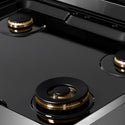 ZLINE Autograph Edition 30 in. Paramount Gas Rangetop with 4 Burners and Porcelain Cooktop in Stainless Steel with Matte Black Accents, Open Box-Great Condition