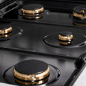 ZLINE Autograph Edition 36 in. Paramount Gas Rangetop with 6 Burners and Porcelain Cooktop in Stainless Steel with Matte Black Accents, Open Box-Great Condition