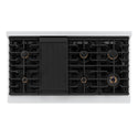 ZLINE 48 in. Autograph Edition Paramount Gas Rangetop with 8 Burners and Porcelain Cooktop in Stainless Steel with Matte Black Accents, Open Box-Great Condition