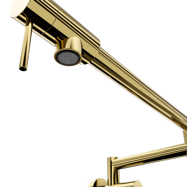 ZLINE Gemini Pot Filler in Polished Gold (GEM-FPF-PG)