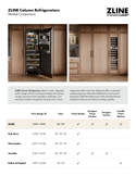 ZLINE Autograph Edition 24 in. 12.5 cu. ft. Panel Ready Column Refrigerator with Graphite Gray Interior and Champagne Bronze Accents (RBCRVZ-24-CB)