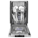 ZLINE 18 in. Compact Black Stainless Steel Top Control Built-In Dishwasher with Stainless Steel Tub and Modern Style Handle, 52dBa (DW-BS-H-18)