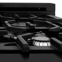 ZLINE 48 in. 6.0 cu. ft. Legacy Dual Fuel Range with 7 Burner Gas Cooktop and 2 Electric Ovens in Black Stainless Steel, Open Box-Great Condition