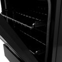 ZLINE 24 in. 2.8 cu. ft. Legacy Dual Fuel Range with Gas Cooktop and Electric Convection Oven in Black Stainless Steel with 4 Brass Burners, Open Box-Great Condition