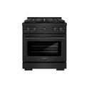 ZLINE 30 in. 4.2 cu. ft. Paramount Dual Fuel Range with 4 Burner DuoPro™ Cooktop and Electric Convection Oven in Black Stainless Steel, Open Box-Great Condition