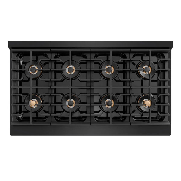 ZLINE 48 in. 6.7 cu. ft. Paramount Dual Fuel Range with 8 Burner DuoPro™ Cooktop and Dual Ovens in Black Stainless Steel, Open Box-Good Condition