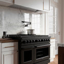 ZLINE 48 in. 6.7 cu. ft. Paramount Dual Fuel Range with 8 Burner DuoPro™ Cooktop and Dual Ovens in Black Stainless Steel, Open Box-Good Condition