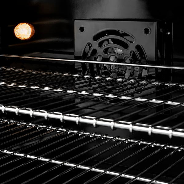 ZLINE Autograph Edition 36 in. 5.2 cu. ft. Paramount Dual Fuel Range with 6 Burner DuoPro™ Cooktop and Electric Convection Oven in Black Stainless Steel and Champagne Bronze Accents (PSDRBZ-36-CB)