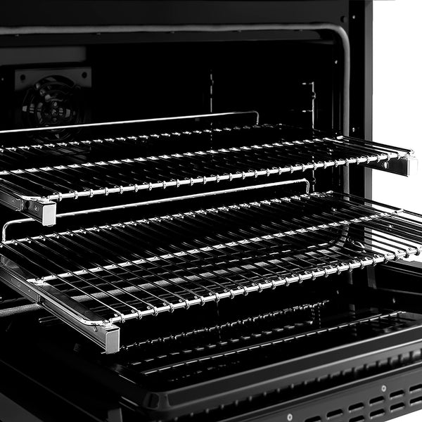 ZLINE Autograph Edition 36 in. 5.2 cu. ft. Paramount Dual Fuel Range with 6 Burner DuoPro™ Cooktop and Electric Convection Oven in Black Stainless Steel and Polished Gold Accents, Open Box-Great Condition