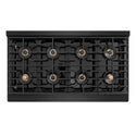 ZLINE Autograph Edition 48 in. 6.7 cu. ft. Paramount Dual Fuel Range with 8 Burner DuoPro™ Cooktop and Dual Ovens in Black Stainless Steel and Champagne Bronze Accents, Open Box-Good Condition