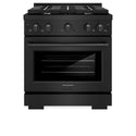 ZLINE 30 in. 4.2 cu. ft. Paramount Dual Fuel Range with 4 Burner Gas Cooktop and Electric Convection Oven in Black Stainless Steel, Open Box-Great Condition