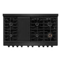 ZLINE 48 in. 6.7 cu. ft. Paramount Double Oven Dual Fuel Range with 8 Burner Gas Cooktop in Black Stainless Steel, Open Box-Great Condition